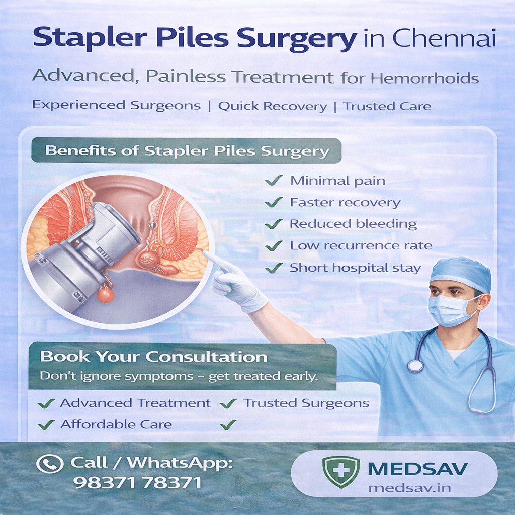 stapler piles surgery in chennia